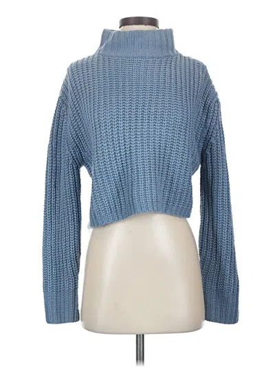 Pre-owned Fashion Nova Turtleneck Sweater In Blue