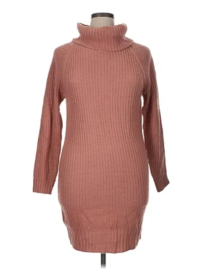 Pre-owned Fashion Nova Turtleneck Sweater In Brown