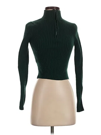 Pre-owned Fashion Nova Turtleneck Sweater In Green