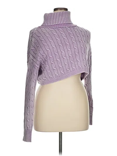 Pre-owned Fashion Nova Turtleneck Sweater In Purple