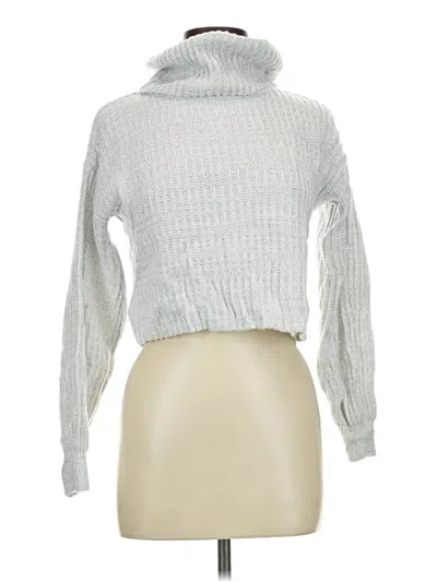 Pre-owned Fashion Nova Turtleneck Sweater In Silver