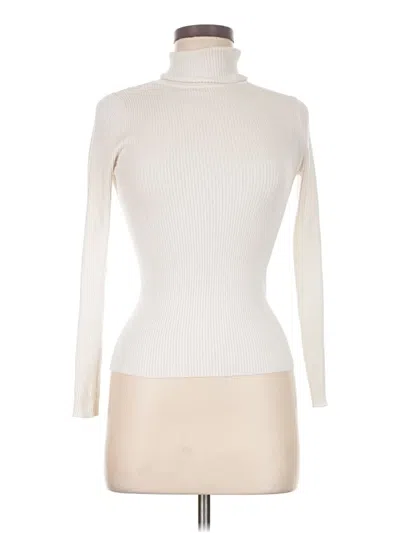 Pre-owned Fashion Nova Turtleneck Sweater In White
