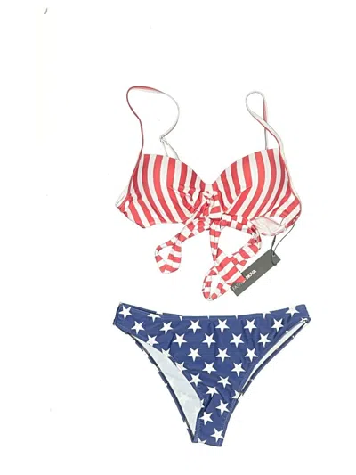 Pre-owned Fashion Nova Two Piece Swimsuit In Red