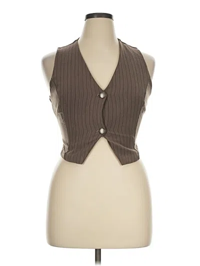 Pre-owned Fashion Nova Vest In Brown