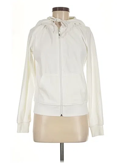 Pre-owned Fashion Nova Zip Up Hoodie In Ivory