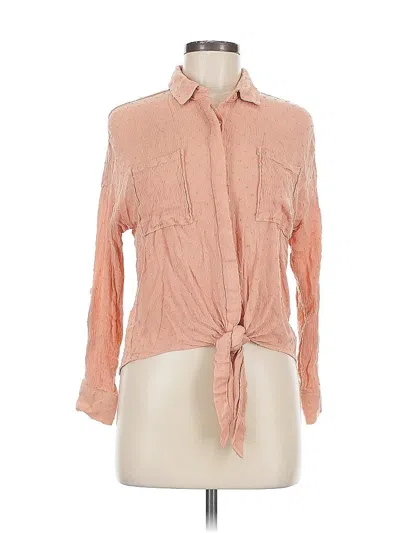 Pre-owned Fashion On Earth Long Sleeve Blouse In Pink
