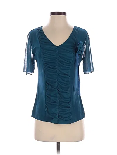 Pre-owned Fashion One Short Sleeve Blouse In Blue