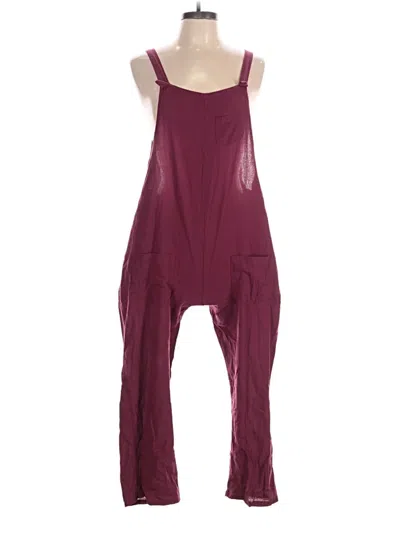 Pre-owned Fashion Overalls In Burgundy