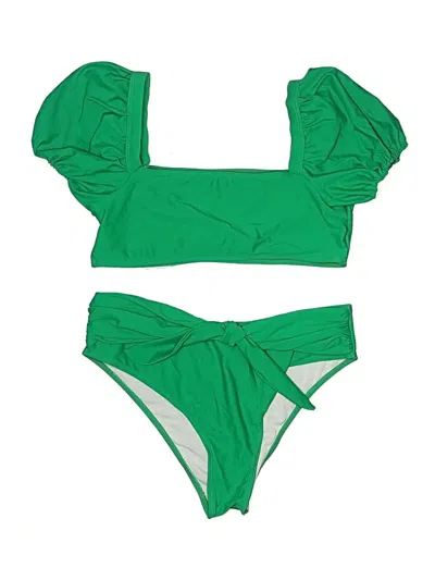 Pre-owned Fashion Parks Two Piece Swimsuit In Green