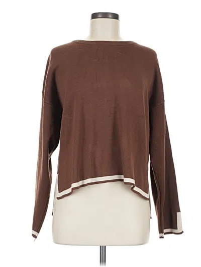 Pre-owned Fashion Pullover Sweater In Brown