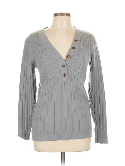 Pre-owned Fashion Pullover Sweater In Gray