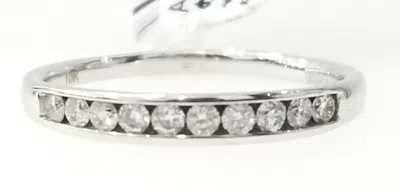 Pre-owned Fashion Ring Clearance 10k White Gold Diamond Vintage Promise Anniversary Ring Ladies Band In White/colorless