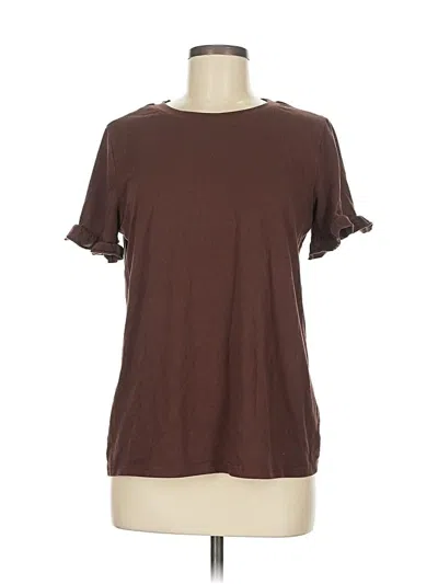 Pre-owned Fashion Short Sleeve T-shirt In Brown
