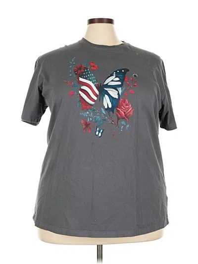 Pre-owned Fashion Short Sleeve T-shirt In Gray