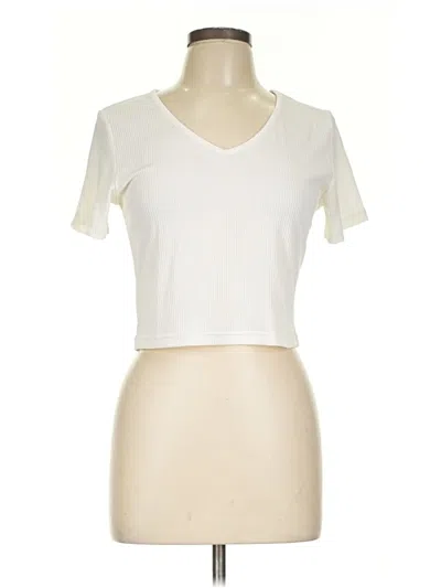 Pre-owned Fashion Short Sleeve T-shirt In White
