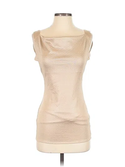 Pre-owned Fashion Sleeveless Blouse In Tan