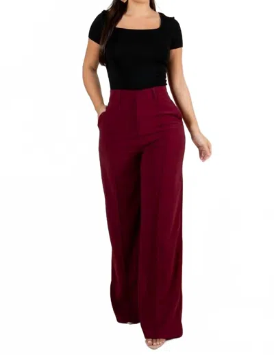 Fashion Space Amara Trouser In Red