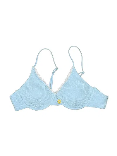 Pre-owned Fashion Swimsuit Top Blue Swimwear