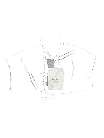 Pre-owned Fashion Swimsuit Top Gray Swimwear