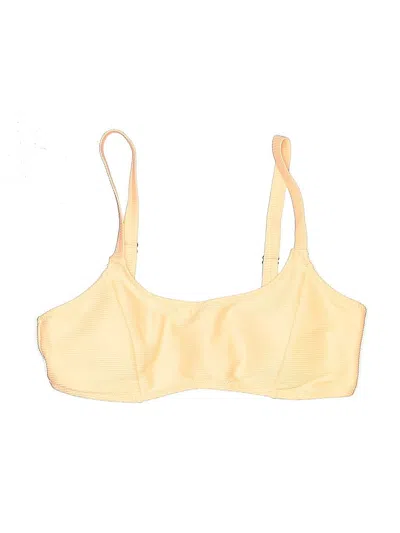 Pre-owned Fashion Swimsuit Top Yellow Swimwear