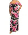 Fashion-szn Curve Floral Maxi Dress In Black