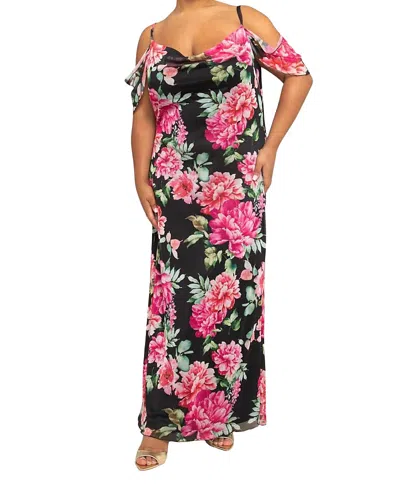 Fashion-szn Curve Floral Maxi Dress In Black