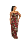 Fashion-szn Curve Leopard Print Mesh Maxi Dress