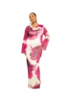 Fashion-szn Curve Long Sleeve Floral Print Maxi Dress