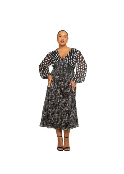 Fashion-szn Curve Stylish Plus Size Polka Dot Dress