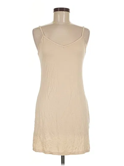 Pre-owned Fashion Tank Top Tan Halter Neckline Tops