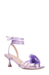 Fashion To Figure Blossom Ankle Tie Sandal In Lavender