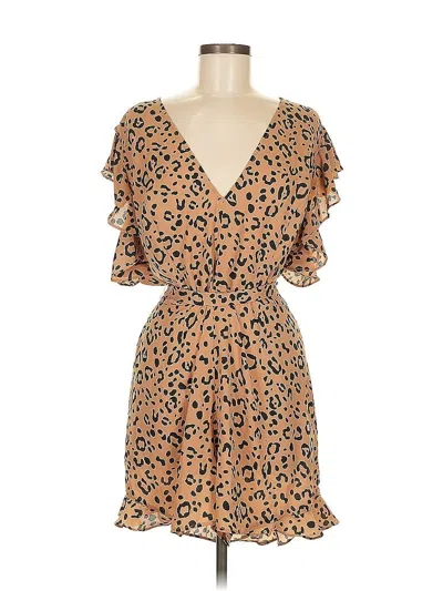 Pre-owned Fashion To Figure Casual Dress In Brown