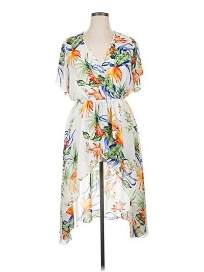 Pre-owned Fashion To Figure Casual Dress In White
