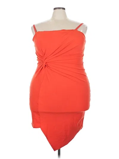 Pre-owned Fashion To Figure Cocktail Dress In Orange