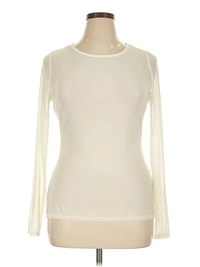 Pre-owned Fashion To Figure Long Sleeve Top Ivory Turtleneck Tops