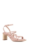 Fashion To Figure Ohara Strappy Block Heel Sandal In Light Pink
