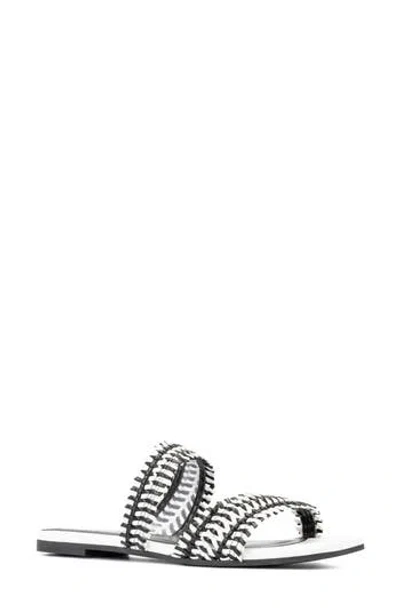 Fashion To Figure Pammy Sandal In Black/white