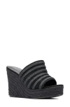 Fashion To Figure Sallie Platform Wedge Sandal In Black