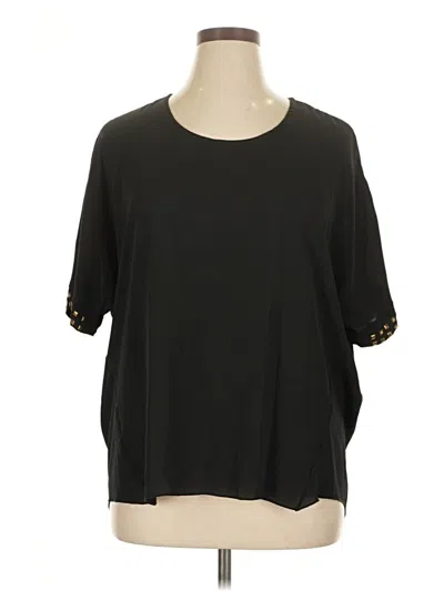 Pre-owned Fashion To Figure Short Sleeve Blouse In Black