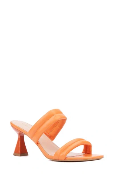 Fashion To Figure Sophia Heeled Sandal In Apricot Crush