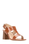 Fashion To Figure Women's Toni Wide Width Heels Sandals In Cognac
