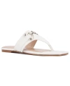Fashion To Figure Saralyn Croc Embossed Sandal In White Croc