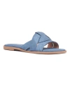 Fashion To Figure Tiana Slide Sandal In Medium Blue