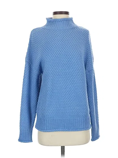 Pre-owned Fashion Turtleneck Sweater In Blue