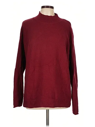 Pre-owned Fashion Turtleneck Sweater In Burgundy