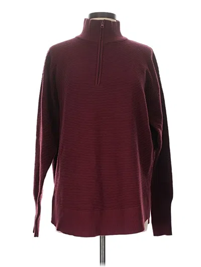Pre-owned Fashion Turtleneck Sweater In Burgundy