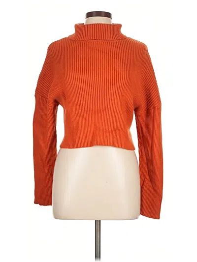 Pre-owned Fashion Turtleneck Sweater In Orange