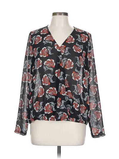 Pre-owned Fashion Union Long Sleeve Blouse In Black