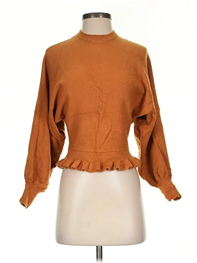 Pre-owned Fashion Union Turtleneck Sweater In Brown