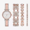 Fashion Watches Ladies Sets Womens Crystal Accent Two Tone 4-pc. Watch Boxed Set Fmdjset311 In Pink